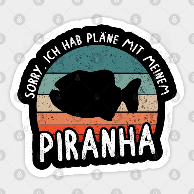 Piranha Pläne Liebhaber Züchter Angeln Meer Sticker by FindYourFavouriteDesign